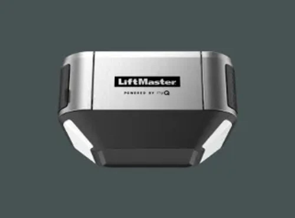 LiftMaster garage door opener with myQ technology, sleek design, and modern features.